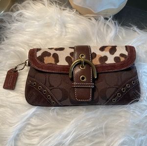 Coach monogram wristlet/wallet